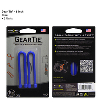 NiteIze Gear 2 Pack Tie® Reusable Rubber Twist Tie&#x2122; 6" Blue