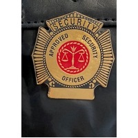 "Approved Security Officer" metal Badge