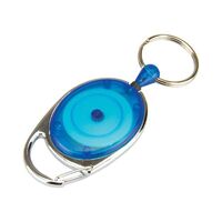 Retractable Carabiner Key Reel W' Split Ring