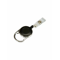 Premier Carabiner Retract ID Reel w' Card [BLK]