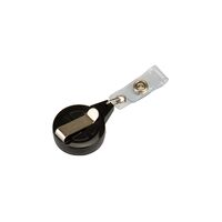ID Badge Reel w' Card Strap - Black
