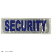 Vinyl SECURITY Label - Blue on White - Large