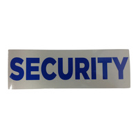 Large Reflective "SECURITY" Self Adhesive Label [Blue n' Silver]