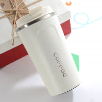 White Stainless Steel Vacuum Coffee Mug 380ml